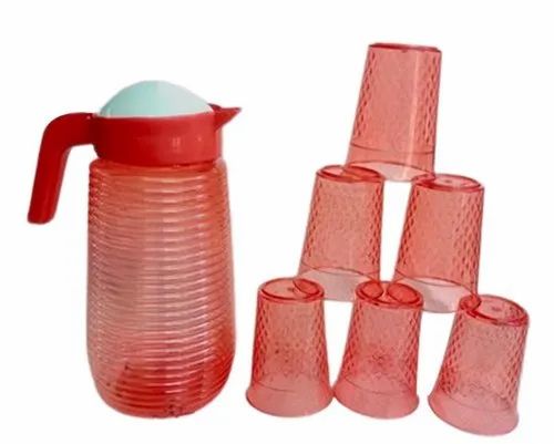 AquaPro Plastic Jug with Glass Set (1.5L + 6 Glasses)